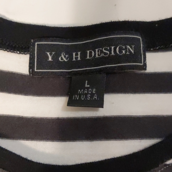 Young & Hip Edward striped tee-White/dark charcoal - Picture 2 of 4